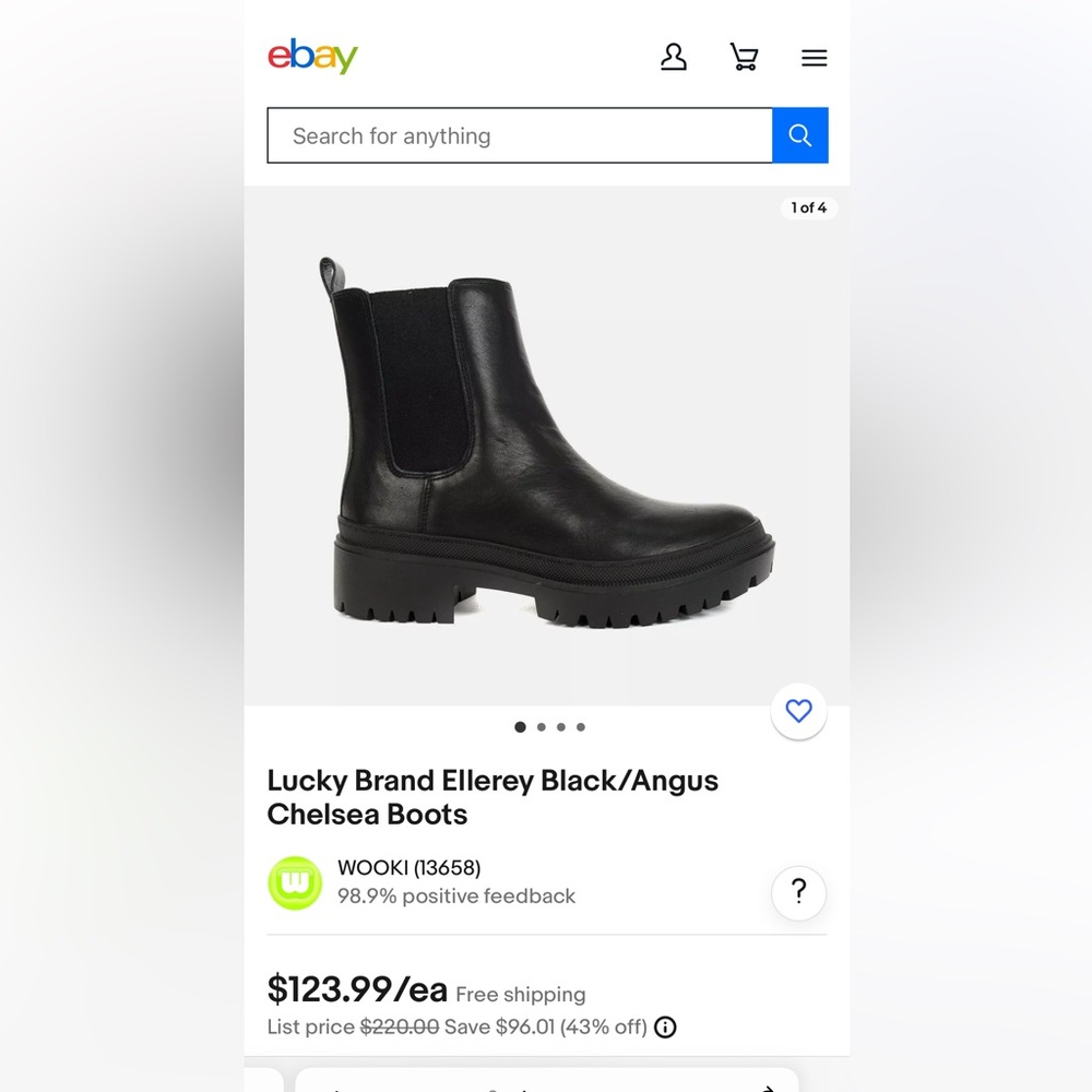 Lucky Brand Ellerey Black/Angus Chelsea Boots